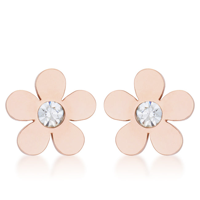 Daisy 0.3ct CZ Stainless Steel Flower Stud Earrings - ThisandThatShoppe