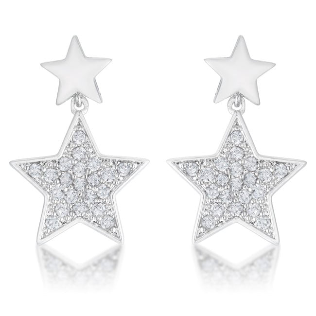 Bianca 0.5ct CZ Star Drop Earrings - ThisandThatShoppe