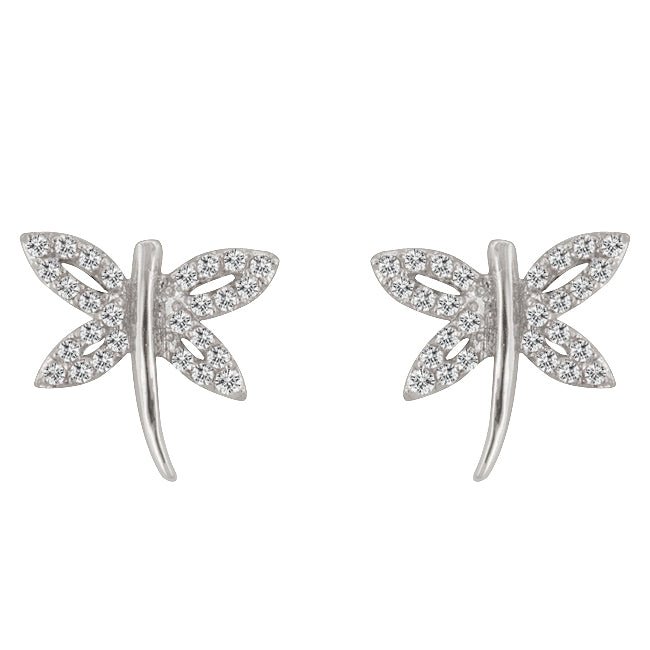 Cubic Zirconia Dragonfly Earrings - ThisandThatShoppe