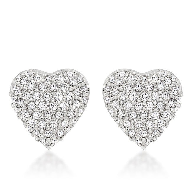 Special Pave Heart Earrings - ThisandThatShoppe