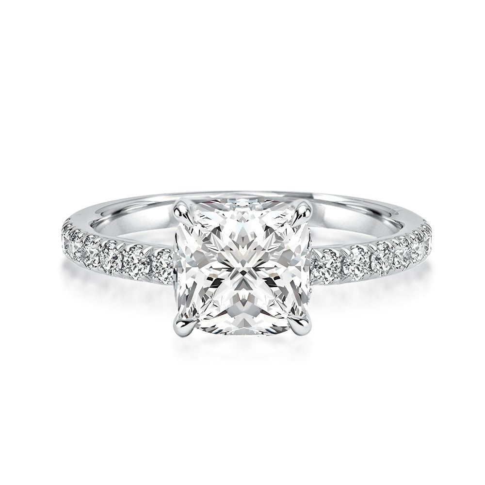 Rodiffy Moissanite 2.0Ct -2.5Ct Square Cushion Promise Bridal Ring - ThisandThatShoppe