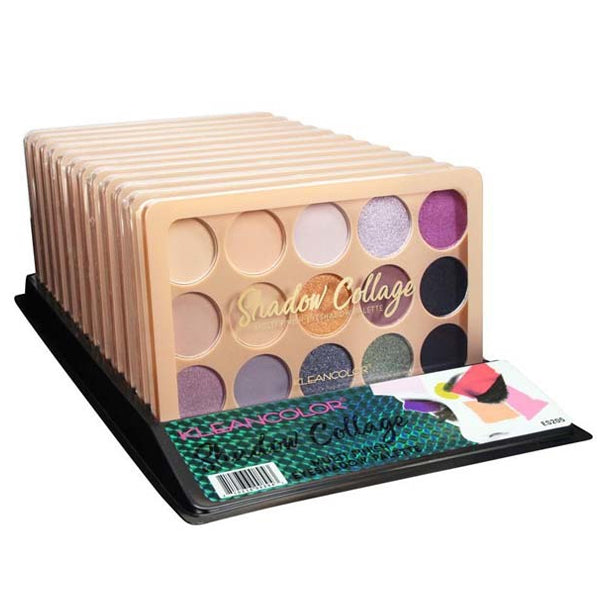 KLEANCOLOR Shadow Collage Multi Finish Lidschatten-Palette FUSION Display-Set, 12 Stk.