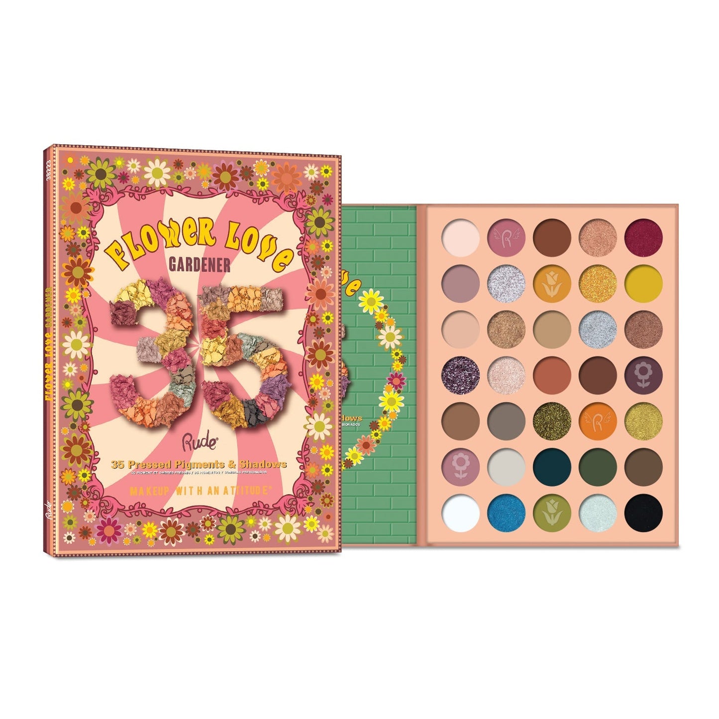 Fards et pigments pressés RUDE Flower Love 35 - Gardener