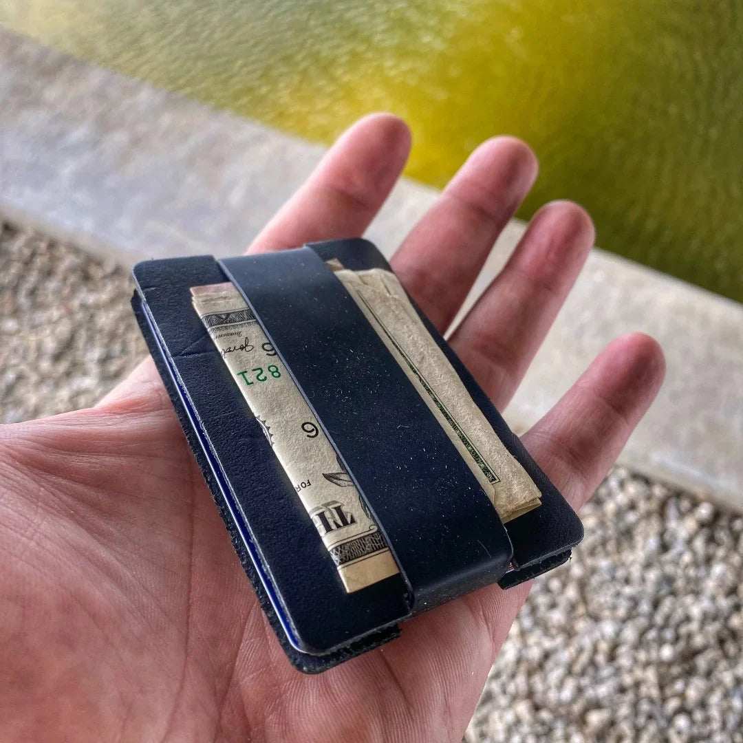 Full Grain Leather Card WalletHandbags & AccessoriesNatural Full Grain Steer Hide 3oz Leather Strap!
Holds 1-15 cards securely
1" Silicone Cash Strap
Easily spread cards apart to see middle cards
Holds FOLDED BILLS un
