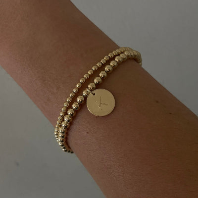 Klassisches Initial-Juno-Armband im Doppelpack (3+4mm)