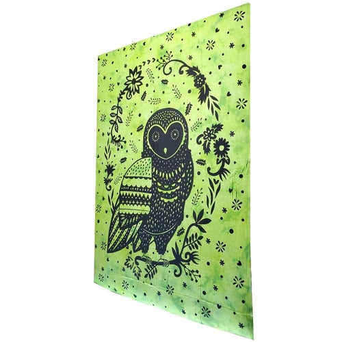 Psychedelisches Eulen-Wandteppich Boho Wohnheim Deko