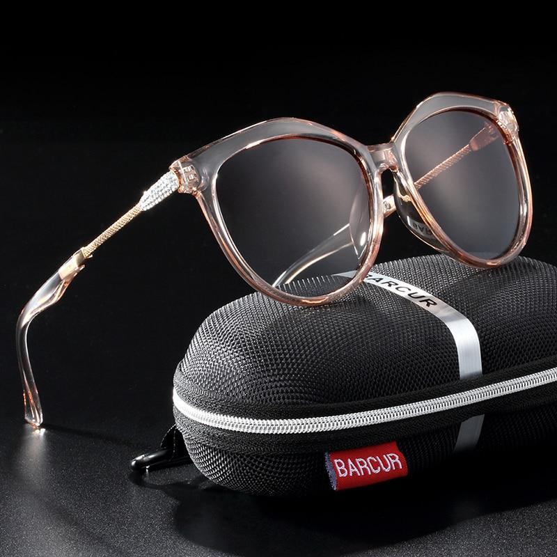 Stevvex Polarized Cat Eye Sunglasses Women Gradient Round Sun glasses for Women oculos lunette de soleil femme