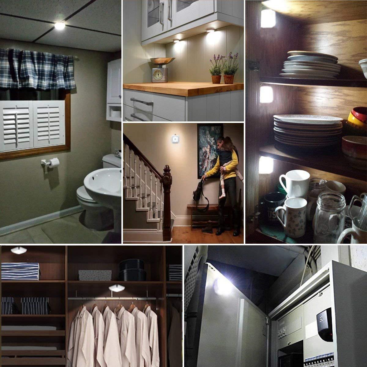 STEVVEX Wireless LED Pair Lamps with Motion sensor night lights lamp bedroom water closet Cabinet Corridor Stairwell Entrance battery lights