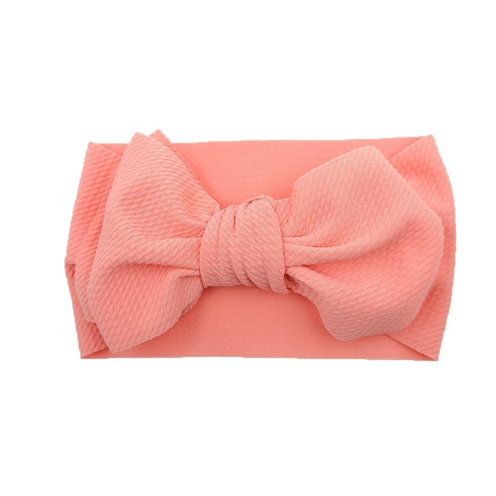 Baby Girls Headband Toddler Big Bow Hairband Cute Solid Stretch Turban For Baby Girls