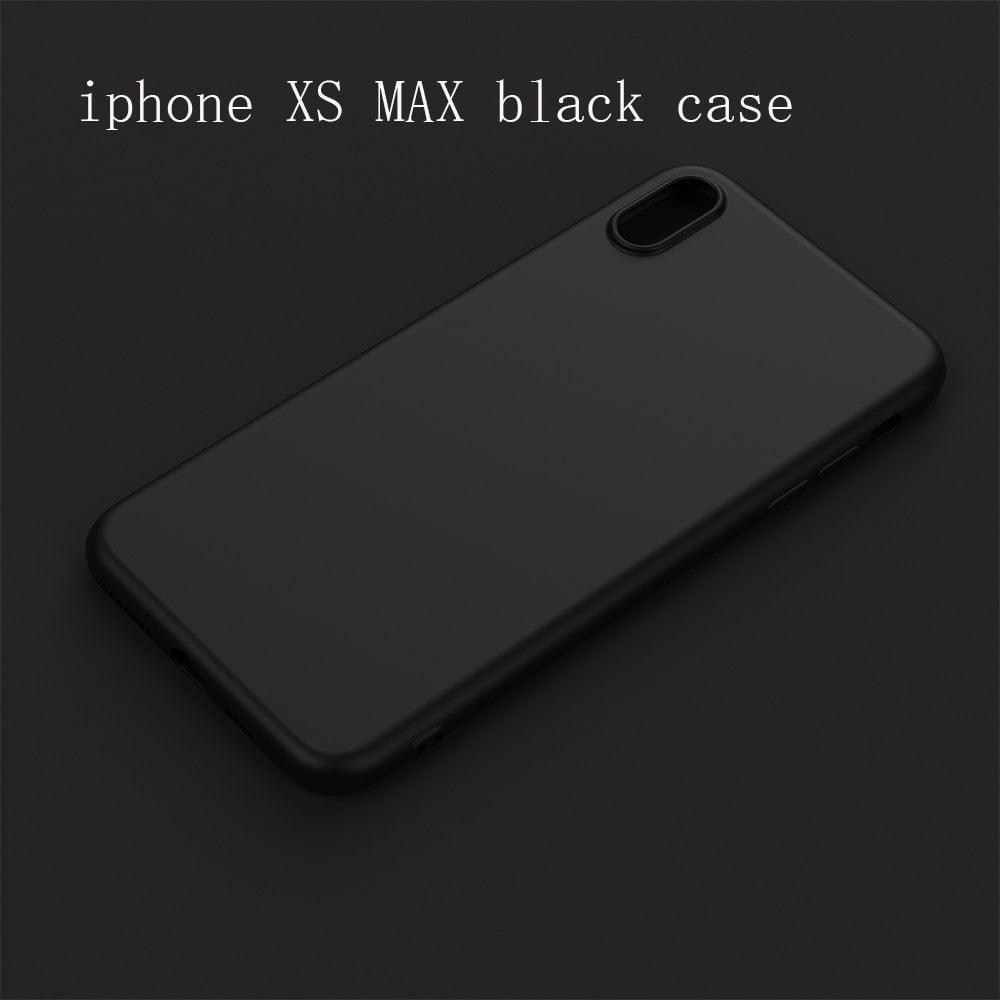 Black Case For Iphone 5 5s SE 2020 6 6s 7 8plus x 10 XR XS 11 12 13 Mini Pro MAX Silicon Cover Car Design Matte Black Silicone Back Cover For iPhone