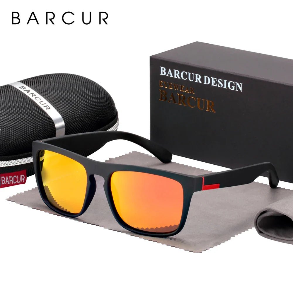 BARCUR Men's Polarized Driving Sunglasses – UV400 Protection Lightweight TR90 Frame Anti-Glare Lens Stylish Oculos de Sol Summer Sunglasses - ThisandThatShoppe