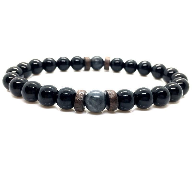 Lava Stone Men Wrist Bracelet Natural Moonstone Bead Tibetan Chakra Diffuser Bracelets For Men Jewelry Cool Gifts