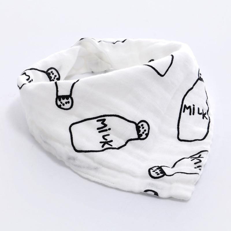 Modern 5PCS/Pack Cotton Baby Bibs 4 Lyers Girls Boys Triangle Feeding Burp Cloth Collar Scarf For Feeding