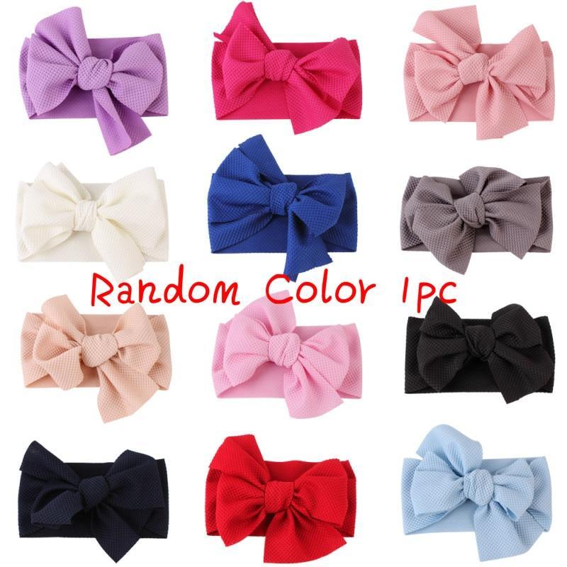 Elastic Candy Solid Color Head Wrap Newborn Head bands Bowknot Bows for Baby Girl Hair Accessories