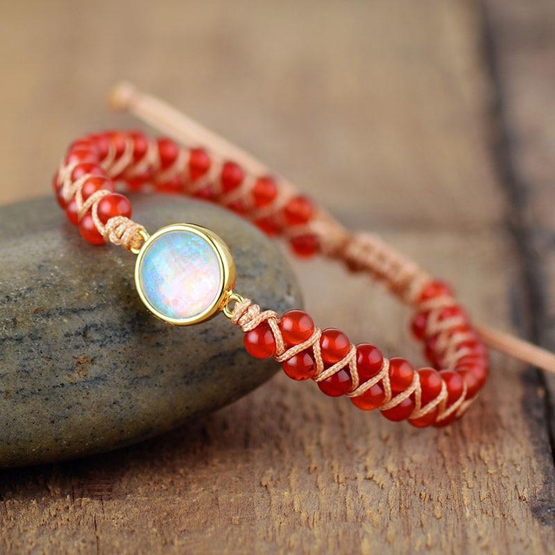 Handmade Luxury Wax Elegant Bracelet With Stone In Modern Colorful Design For Woman and Ladies