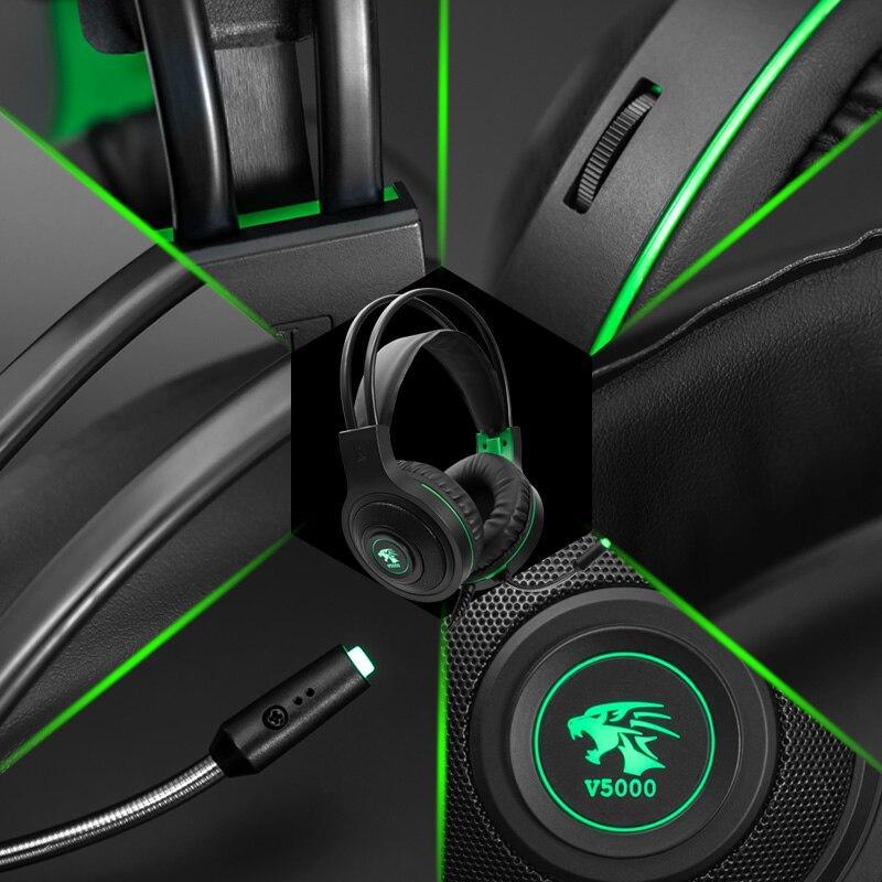 Modern LED STEVVEX Gaming Headphones USB 3.5mm USB Wired Game Headset Professional Earphones with Mic Voice Control for Laptop Computer and Gaming (3.5mm Plug)
