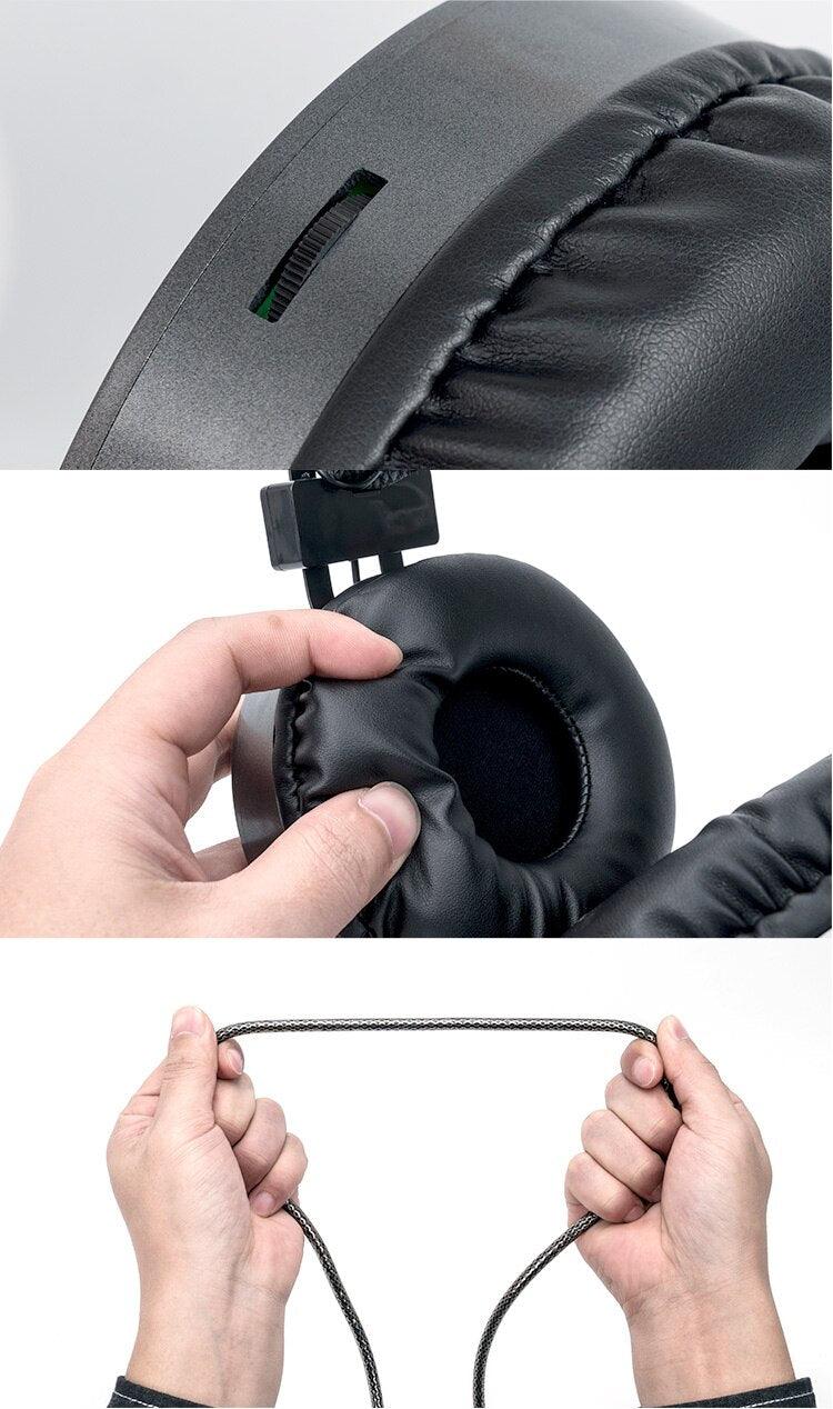 Luxury Gaming Headset with Microphone 3.5mm Wired Earphone Surround Sound Game Headphone for PC Gamer Computer Laptop Xbox