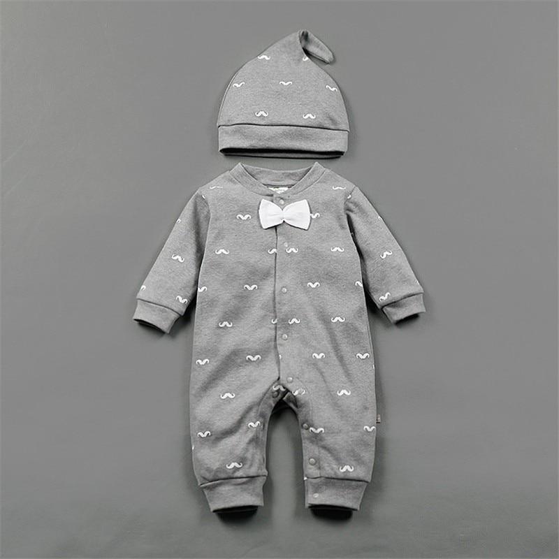 Romper Set Fashion Cartoon Bodysuit Hat and Pant Clothing Set Cute Animal Newborn Baby Clothes Pajamas