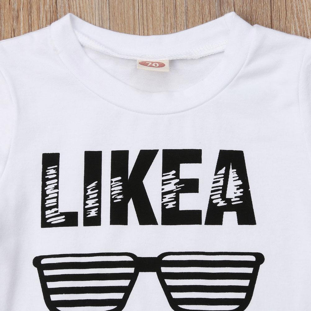 Baby Hip Hop Short Sleeve Summer Toddler Infant Like A Boss Letter Tops T-shirt and Pants Outfits 2Pcs Ste For Boys