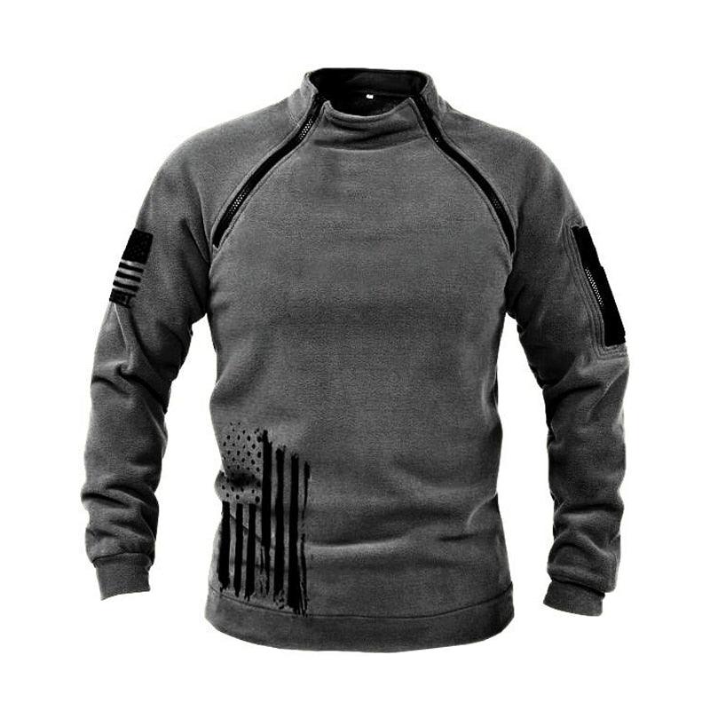Men Unique Winter Fleece Jacket Lightweight Casual Tactical Outdoor Soft Jacket Men Spring Warm Military Jacket Man Adventure Sport Clothes Windproof Stylish Jackets