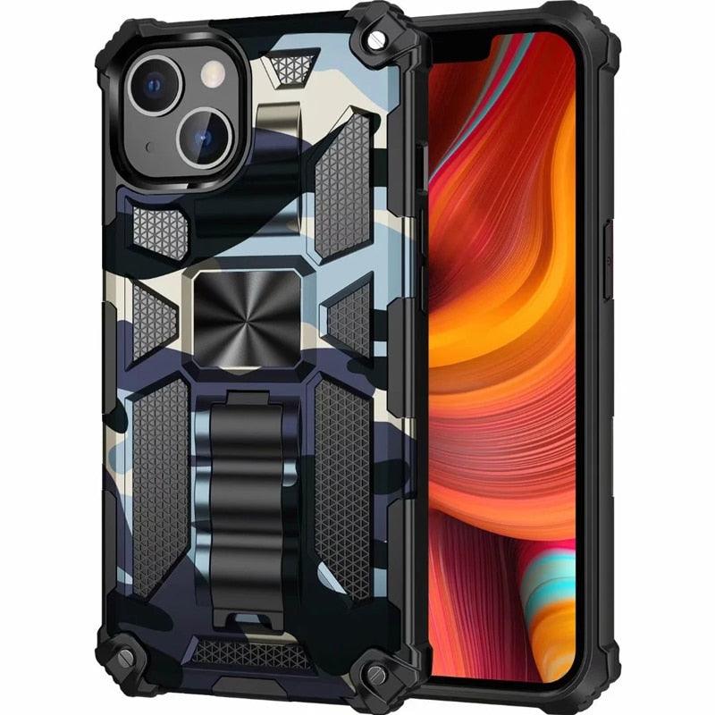 Magnetic Army Green Shockproof Durable Cover Compatible iPhone 14 Case for iPhone 14 Pro Max 14 Plus 11 12 13 Pro Max XS Camouflage Armor Heavy Protection Phone Case Cover