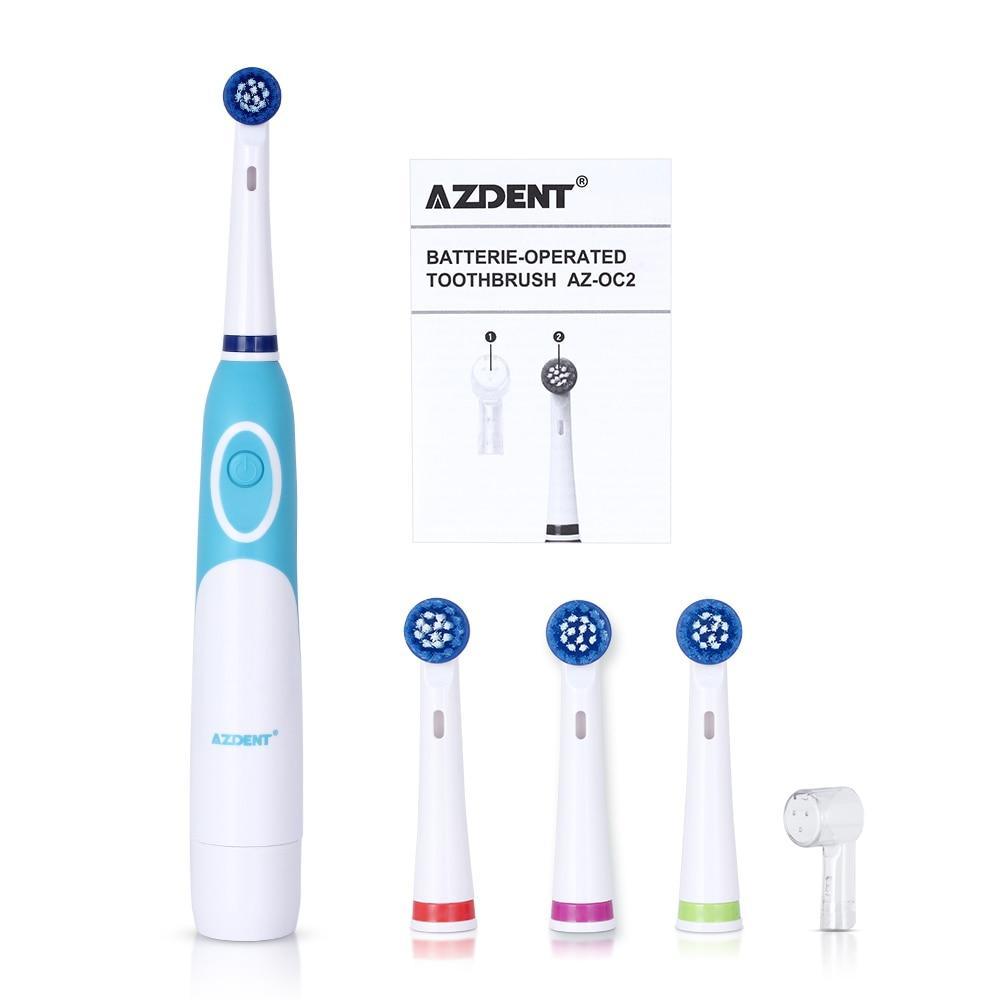 Modern Rotation Proffesional Electric Toothbrush with 4 & 8 Replacement Heads Deep Clean Battery Operated Tooth Brush Teeth Whitening Teethbrush For Adults
