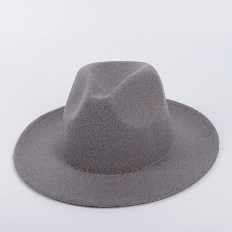 Damen und Herren Baumwoll-Fedora-Hut Luxus-Fedora-Hüte Breiter Krempe Fedora-Hüte Gentleman Eleganter Damen Winter Herbst Breiter Krempe Hut UV-Schutz-Hut Partyhüte