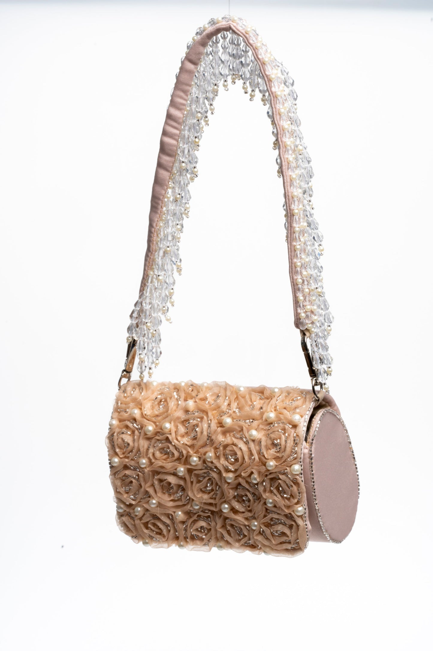 Fransen-Mini-Flap-Bag mit Blumenmuster