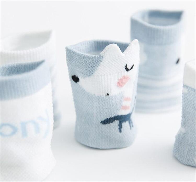 5 Pairs Infant Mesh Thin Cotton Socks For Newborn Baby Girls And Boy Clothes Accessories