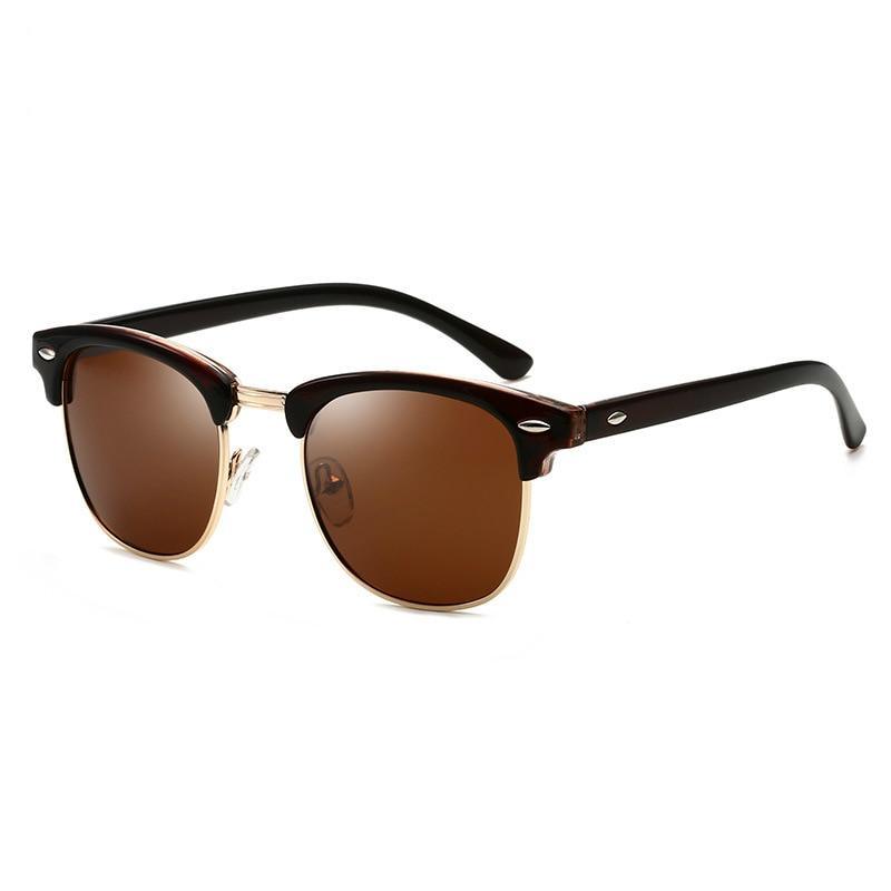 Universal Polarized Elegant and Luxury Brand Design Eye Retro Sunglasses For Women and Man Semi Rimless Classic Men Sunglasses Oculos De Sol With UV400 Protection