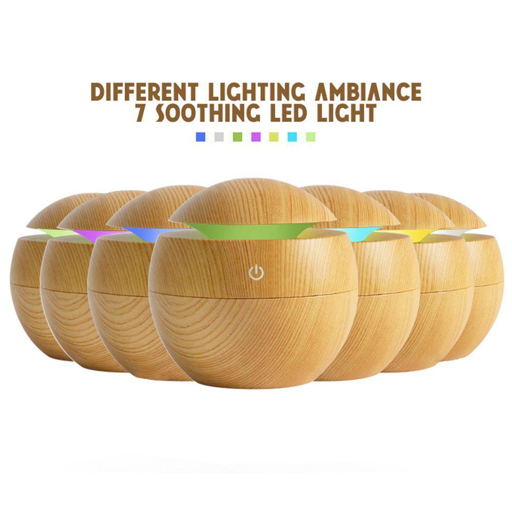 USB Aroma Humidifier Essential Oil Diffuser Ultrasonic Cool Mist Air Purifier 7 Color Change LED Night Light