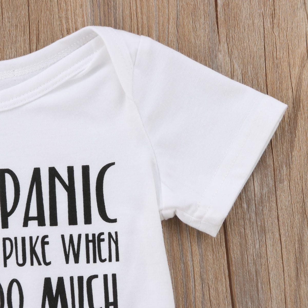 Newborn Infant Baby Boys Girls Funny Letter Cotton Romper Jumpsuit Clothes Outfits For Boys And Girls In Classic Modern Printed Design