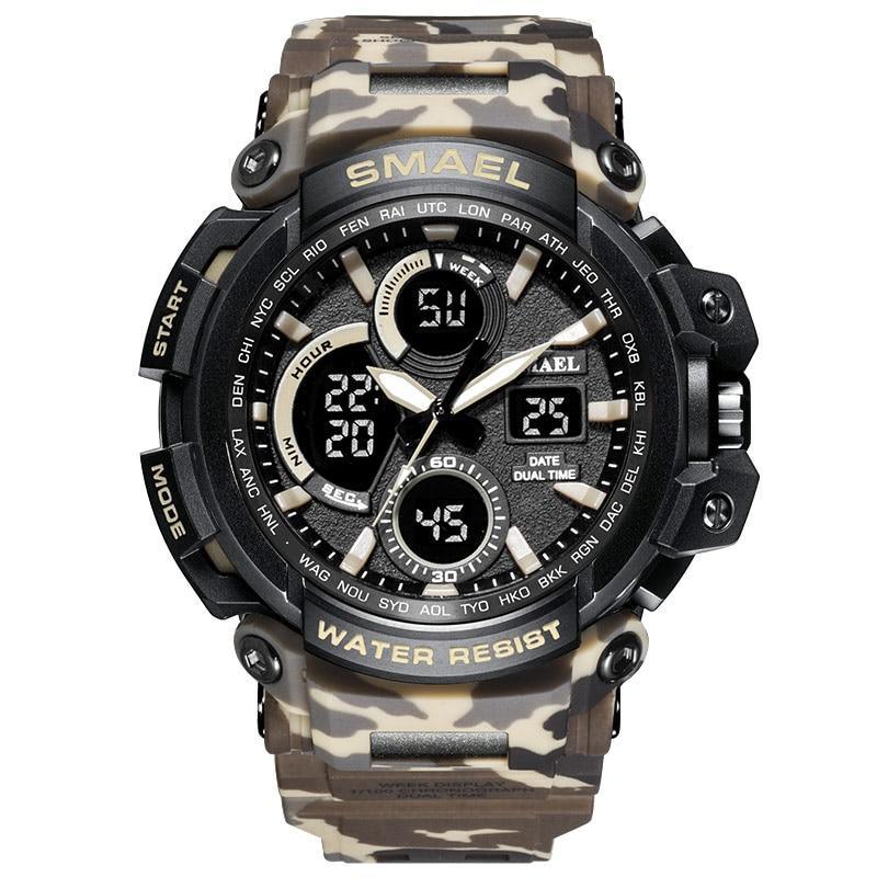 Red Modern Sport Waterproof 50M Men Watches With LED Digital Display In Military Armi Relogio Masculino Style