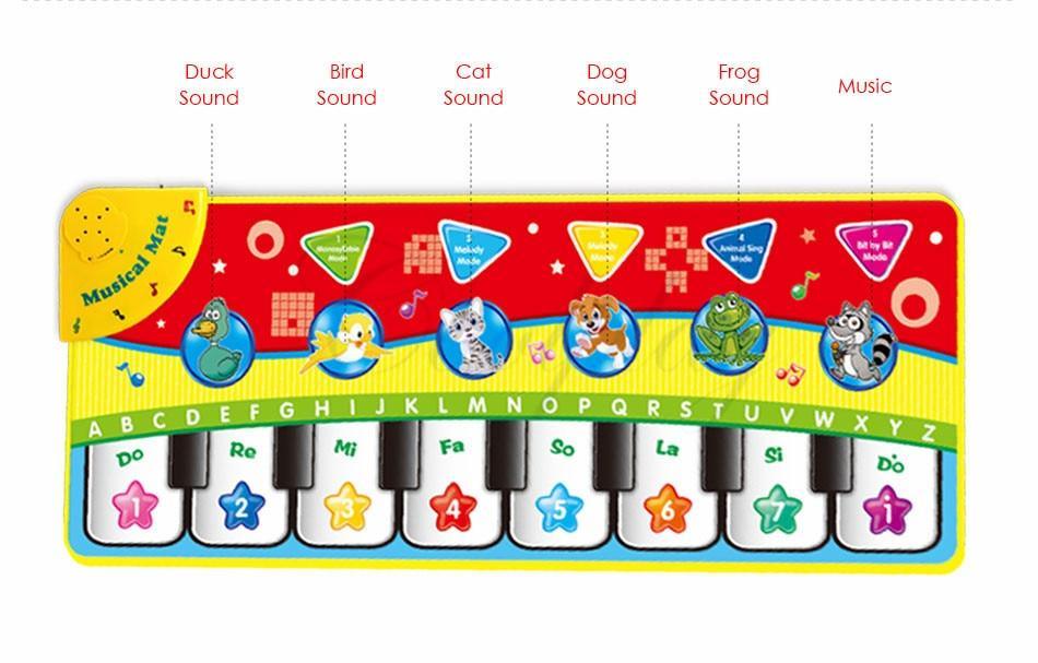 Trend Baby Piano Mats Music Carpets Children Touch Play Game Musical Carpet Mat Educational Toys Electronic Toy For Kids