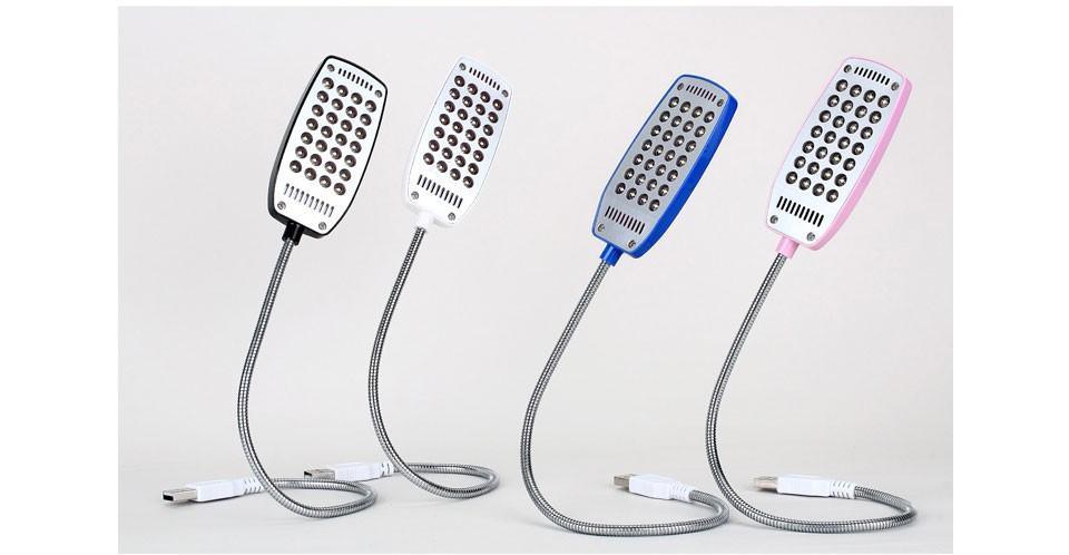 STEVVEX LED Reading Flexibile Lamp LED USB Book light Ultra Bright Flexible 4 Colors for Laptop Notebook and PC Computer