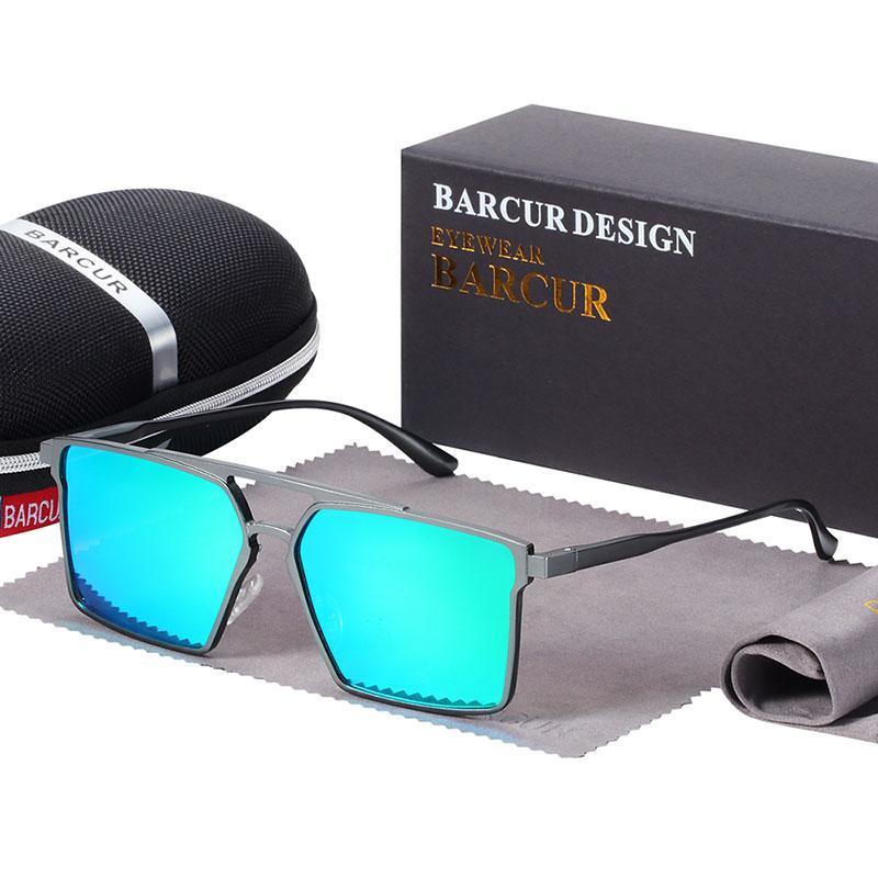 The New Luxury Original Minimalist Aluminium Square Sunglasses Polarized Sun glasses for Women and Men With UV400 Protection