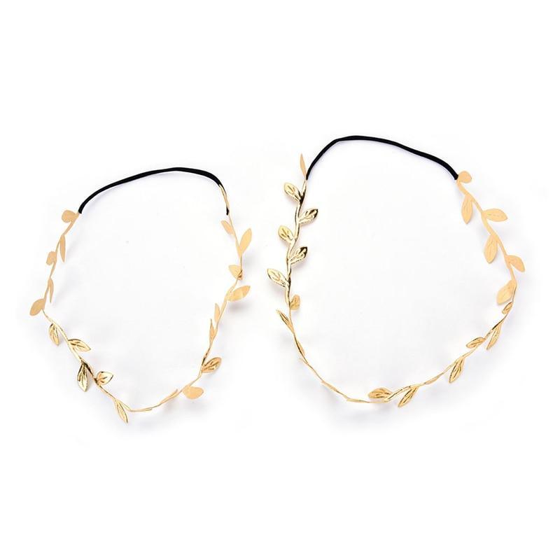 Luxury Modern Gold Silver Leaves Hairbands Summer Hair Accessories Bridal Trendy Jewelry For Mother and Daughter