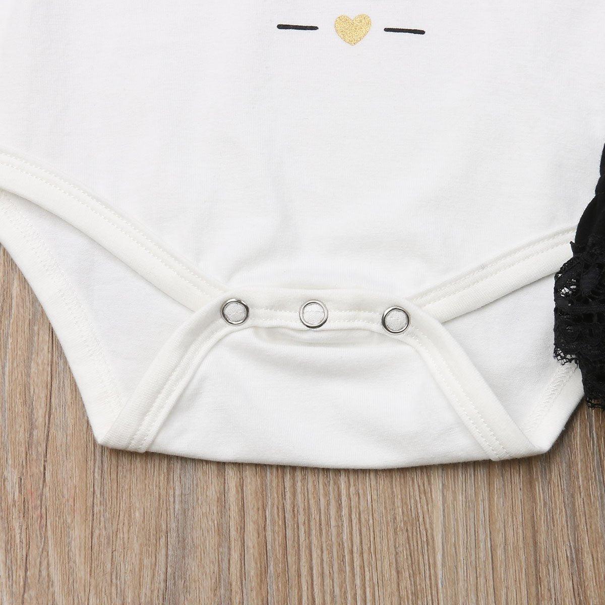 3PCS Cute Newborn Baby Girl Outfits Clothes Tops Bodysuit Shorts Pants Set For Girls WIth Print Dadys Princess