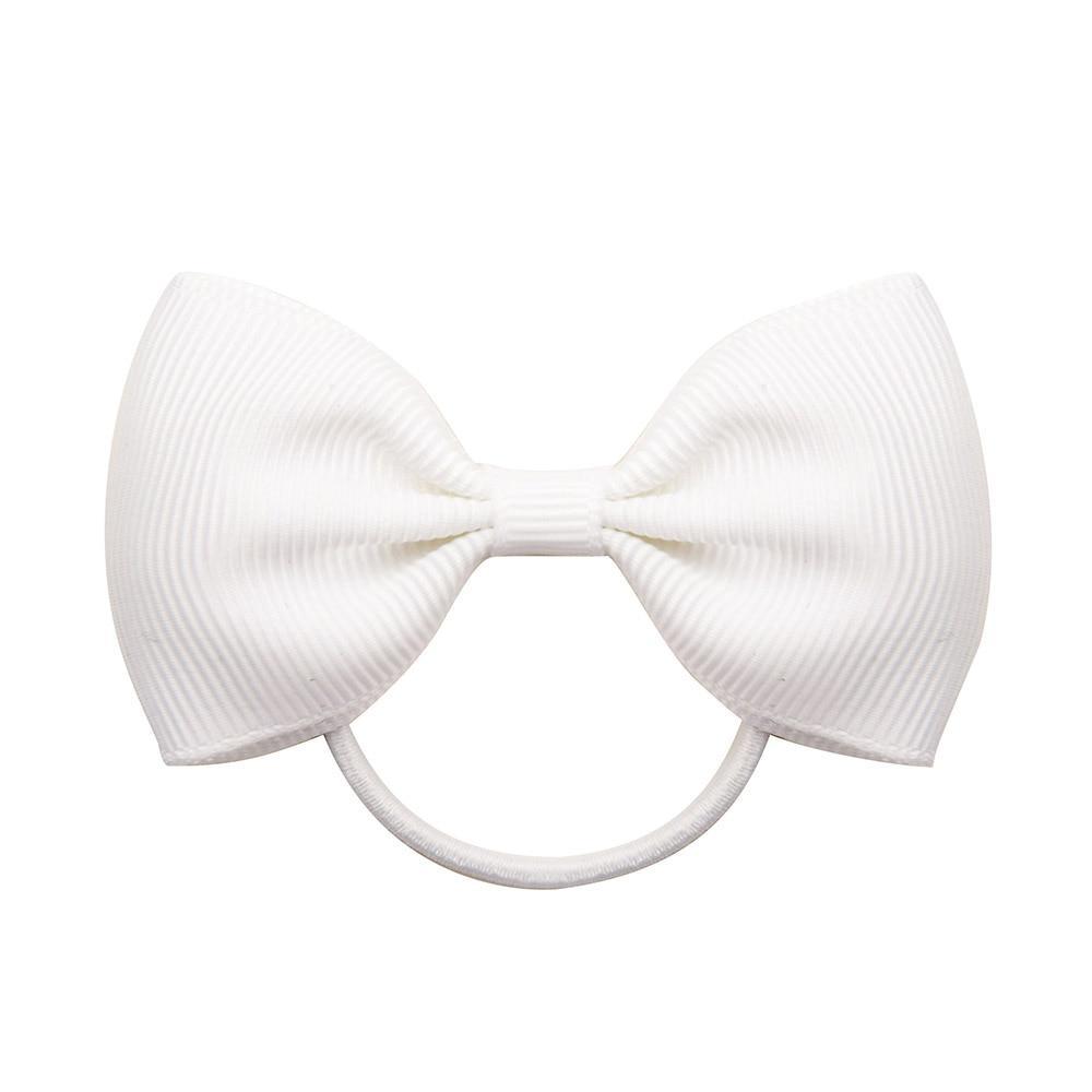 Luxury Handamde Small Baby Elastic Rubber band Head rope Mini Solid Ribbon Bow Tie For Girls Hair Accessories