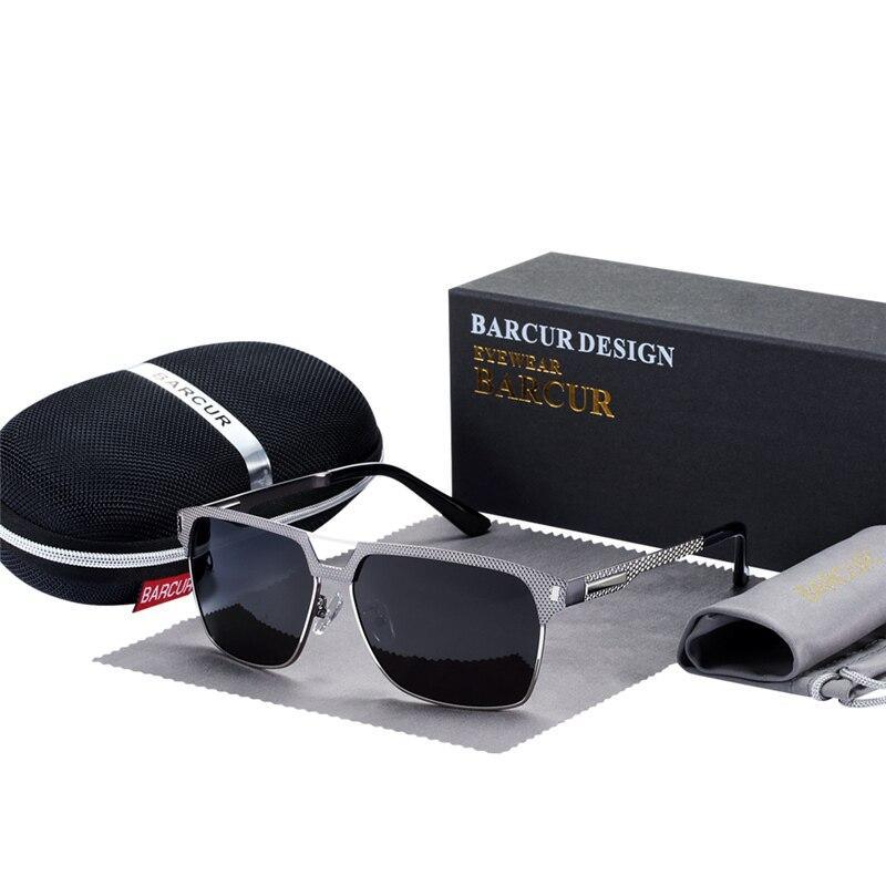 Luxury High Quality Polarized Sunglasses Metal Frame Sunglasses For Men In Business Retro Modern Style With UV400 Protection