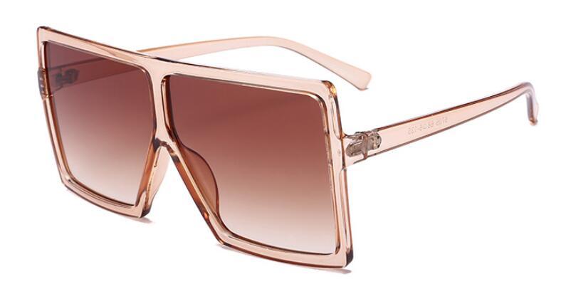 Oversized Luxury Trend New Woman Sunglasses With Black Fashion Square Glasses And Big Frame Sunglasses In Modern Glasses Famous Style