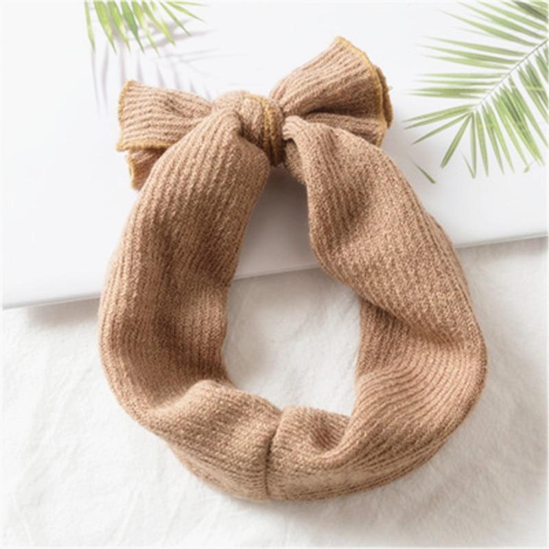 Modern Headbands Knitted Newborn Baby Bows Head Warm Headband Infant Toddler Hair Bow for Girls Kids