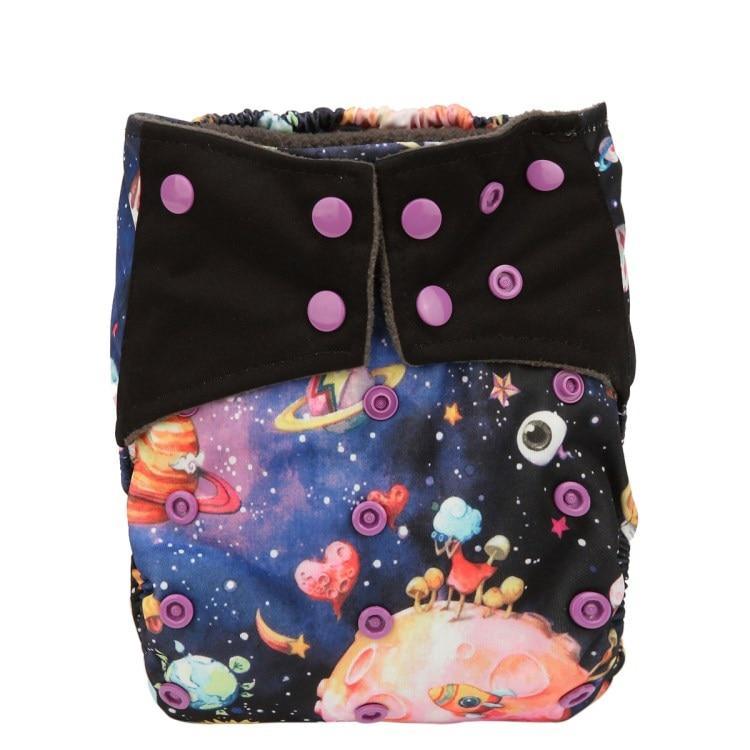 Luxury Charcoal Bamboo Baby Cloth Diaper Nappy Washable Reusable Double Gusset Square Tabs Nappies for Baby and Kids