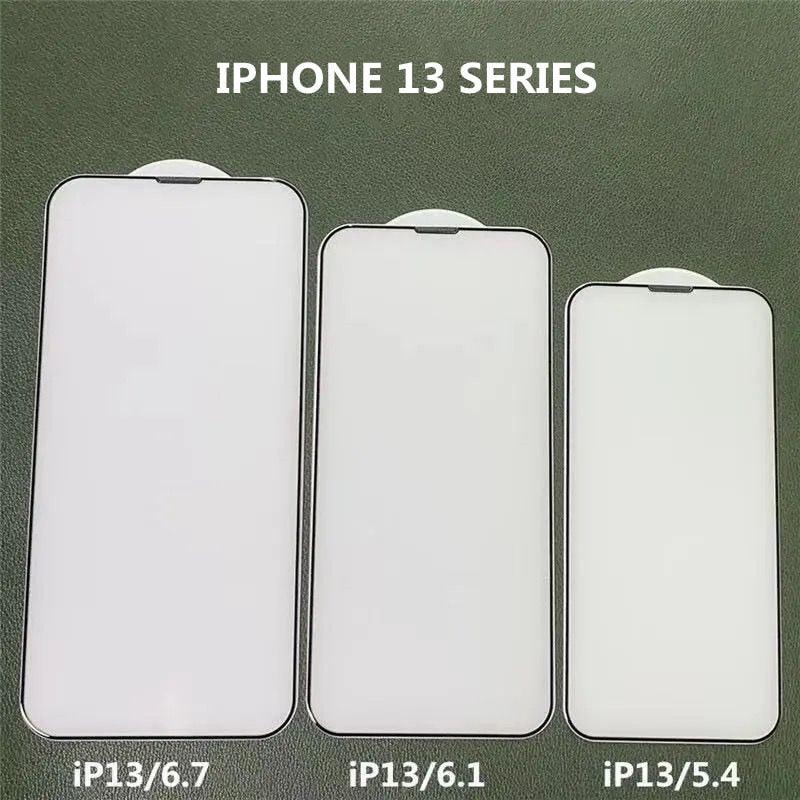 3Pcs Dust Net Protective Glass For iPhone 13 12 11 Pro XS Max XR 12 Mini Full Cover Protector Tempered Glass on iphone 13 14 Pro Soft Flexible Ceramic Film Screen Protector Compatible with iPhone