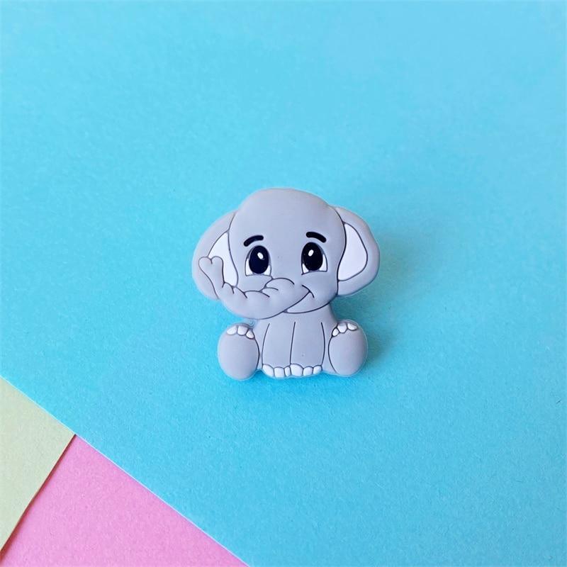 2pc Silicone Elephant Teether Baby Silicone Chew Charms Baby Teething Gift Toddler Toys Unique Design