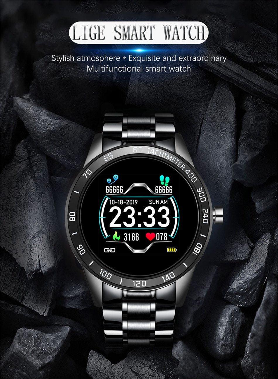 Smart Watch For Men With LED Screen and Heart Rate Monitor Blood Pressure Fitness tracker Sport waterproof Smartwatch