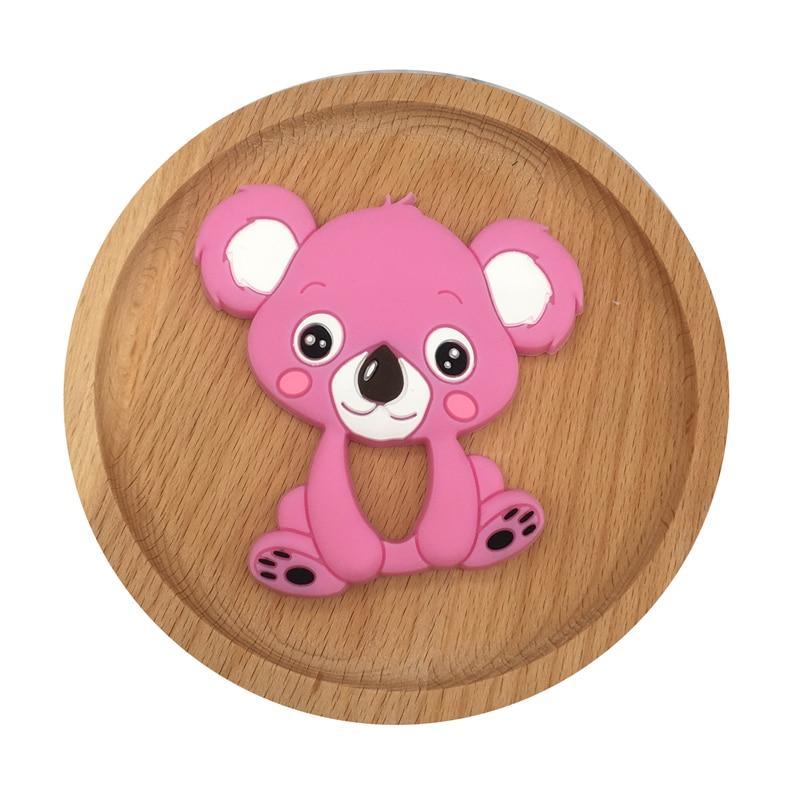 1pc Unique Baby Koala Silicone Teether Teething Chew Toy Nursing Tool Pendant Food Grade Silicone