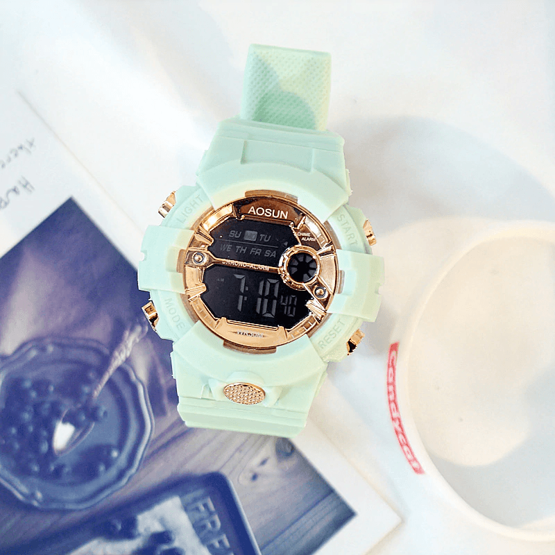 Electroic Shock Digital Watch Unisex Sports Waterproof Watch With LED Colorful Mode Wristwatch For Men and woman
