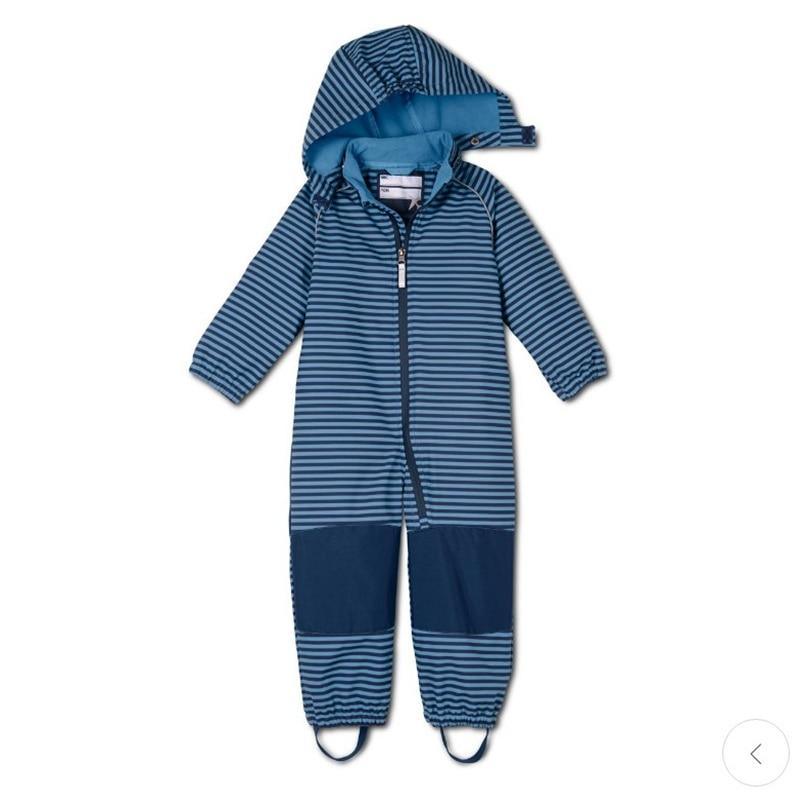 Ski suit For Children Soft Shell Outdoor Jacket Waterproof Fleece Lining Jumpsuit For Boys and Girls In Modern Colorful Design