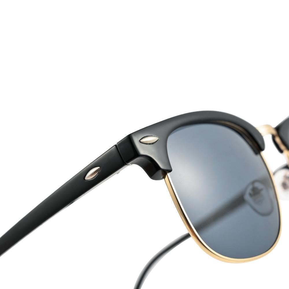 Polarized Semi-Rimless Unisex Man and Woman Classic Vintage Retro Sunglasses With U400 Protection Oculos De Sol Gafas